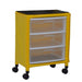MJM International Yellow Isolation Universal Cart With 3 Slide Out Drawers View