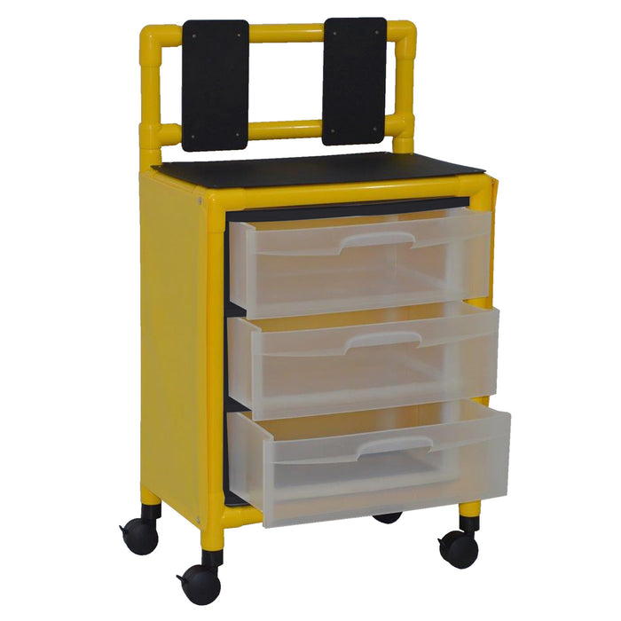 MJM International | Isolation Cart Station w/ Top Writing Shelf - 3 Drawer
