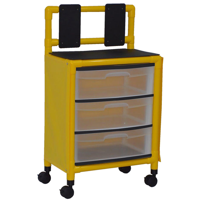 MJM International | Isolation Cart Station w/ Top Writing Shelf - 3 Drawer