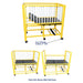 MJM International Yellow PVC Frame Pediatric Crib bed With Side Rails In Different Position View