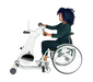MOTOmed Loop Digital Movement Trainer for Arm and Leg Rehabilitation in Clinics and Care Facilities with a Person Using the Equipment