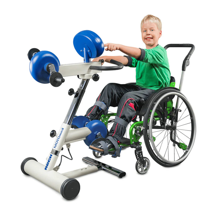 MOTOmed Pediatric Gracile 12 Motorized Movement Therapy Device with SpasmControl Safety, Adjustable Design, and Upper and Lower Body Training with a Kid Sample Photo 