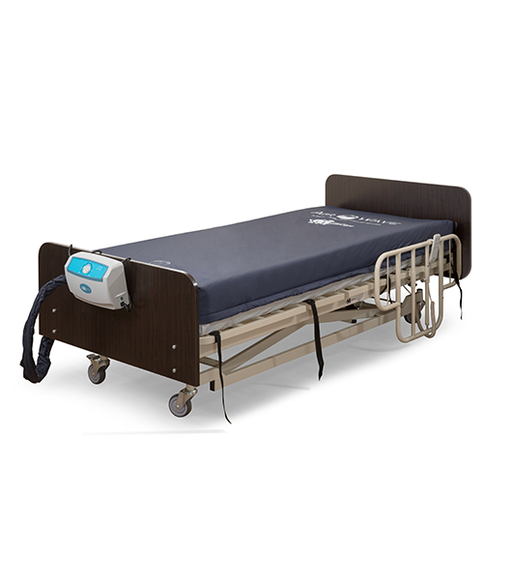 Medacure Air Wave Alternating Pressure Mattress with Low Air Loss In Bed Frame With Pump View