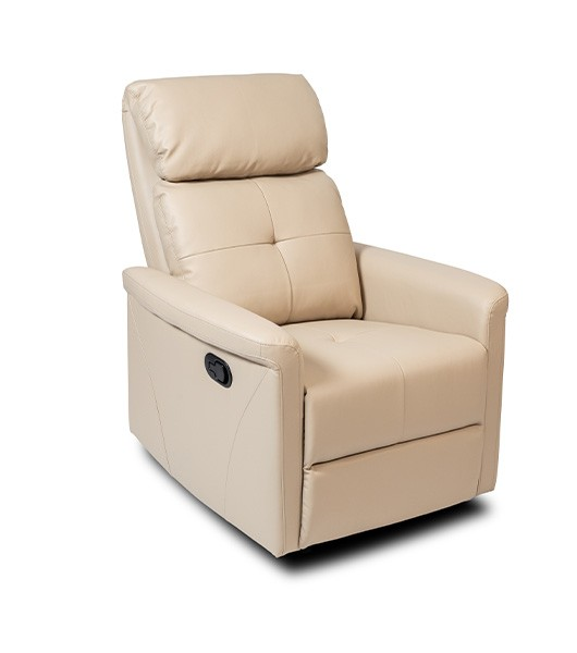 Medacure Beige Non-Rocking Recliner For Senior Care With Padded Foam View
