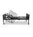 Medacure Black Inhome Full Electric Homecare Bed With Half Rails in Partially Elevated Head Section Side View
