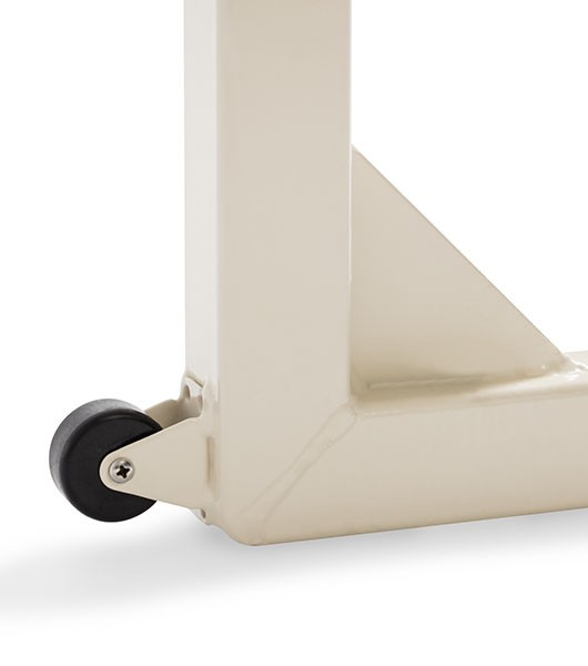 Medacure Floor Standing Bariatric Trapeze Rear Casters View