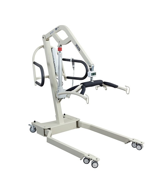 Medacure Free Spirit Pro True Bariatric Patient Lift Closed Base In Lowered Position View