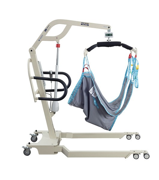 Medacure Free Spirit Pro True Bariatric Patient Lift With Sling Side View
