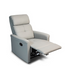 Medacure Light Grey Non-Rocking Recliner For Senior Care With Padded Foam Elevated Legrests View