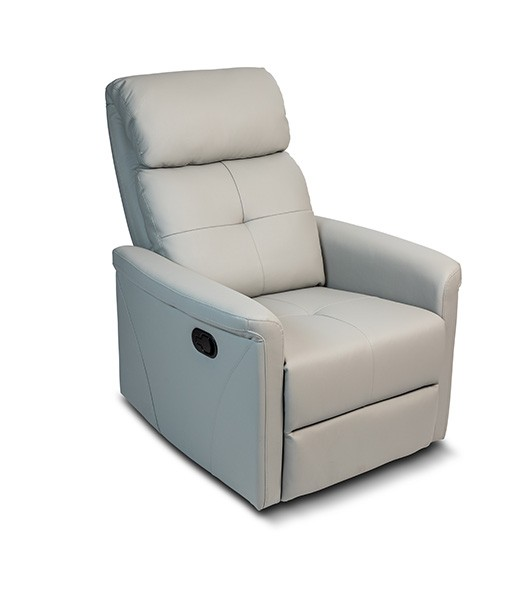 Medacure Light Grey Non-Rocking Recliner For Senior Care With Padded Foam View