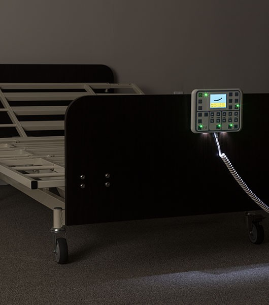 Medacure Lincoln Digital Scale Lighted Control Panel With LED Under Bed Lights View