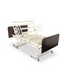 Medacure Lincoln Expandable Bariatric Bed Fully Elevated Head Section With Half Rail View