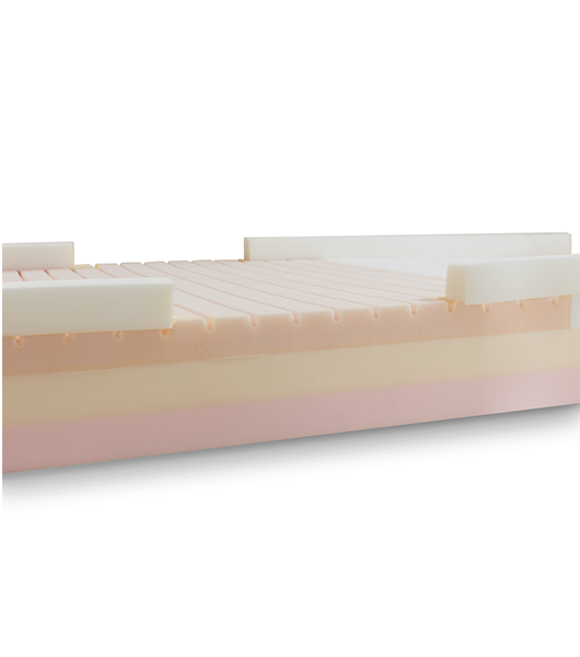Medacure Proex Pressure Redistribution Mattress with Memory Foam No Cover Mid Way Transfer Point View