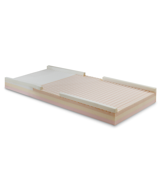 Medacure Proex Pressure Redistribution Mattress with Memory Foam No Cover With Side Perimeter View
