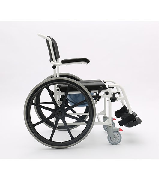 Medacure Rolling Shower Wheelchair With Commode Right Side View