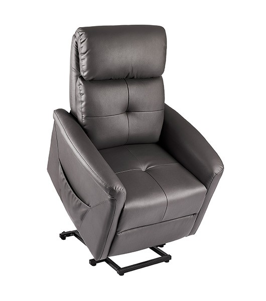 Medacure Steel 3 Position Power Lift Recliner For Senior Care With Padded Foam In Lift Stand Assist Position View