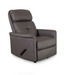 Medacure Steel Grey Rocking Recliner For Senior Care With Padded Foam Side Mounted Handle View