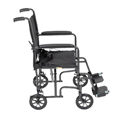 Medacure Transport Chair With Swing Away Footrests Side View