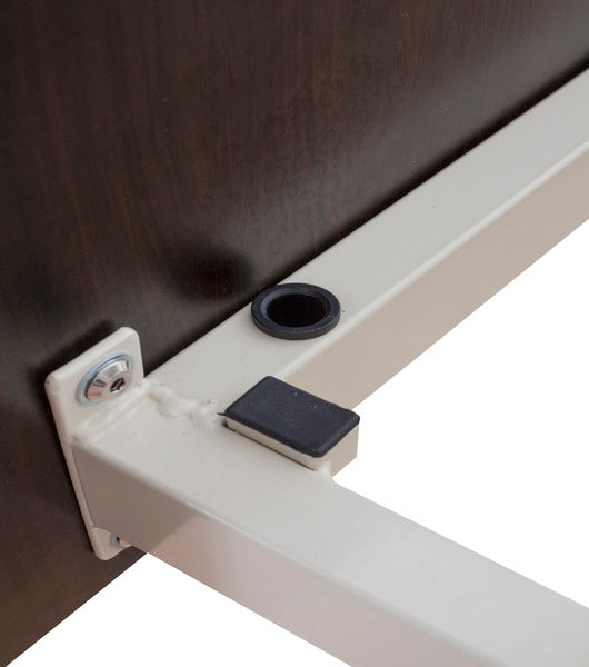 Medacure Versatile Expandable Ultra Low to High Long Term Care Bed IV Pole Sockets On Corners View