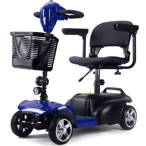MotoTec Blue Foldable Mobility Scooter 24V 250W Front View