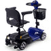 MotoTec Blue Foldable Mobility Scooter 24V 250W Right Rear View