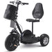 MotoTec Electric Trike 48V 1000W 16 Inch Front 12 Inch Rear Tires With Removable Seat Backrest And Large Front Bag Storage In Front Left View