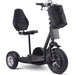 MotoTec Electric Trike 48V 1000W 16 Inch Front 12 Inch Rear Tires With Removable Seat Backrest And Large Front Bag Storage In Front Right View