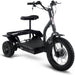 MotoTec Electric Trike 48V 1200W All Terrain 24 Inch Front 12 Inch Rear Tires With Removable Seat In Front Right View