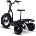 MotoTec Electric Trike 48V 1200W All Terrain 24 Inch Front 12 Inch Rear Tires With Removable Seat In Left Rear View