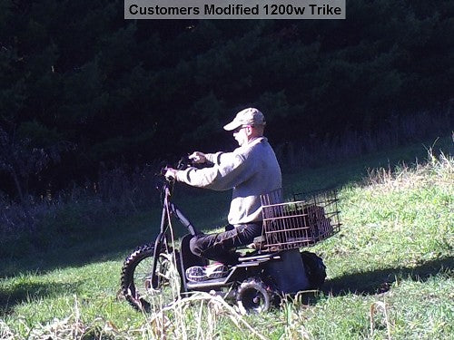 MotoTec Electric Trike 48V 1200W Customers Modified With Rider View