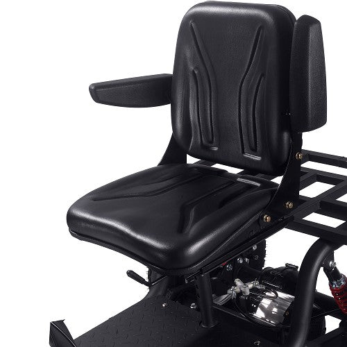 MotoTec Electric Trike 60v 1800W Adjustable Seat With Backrest View