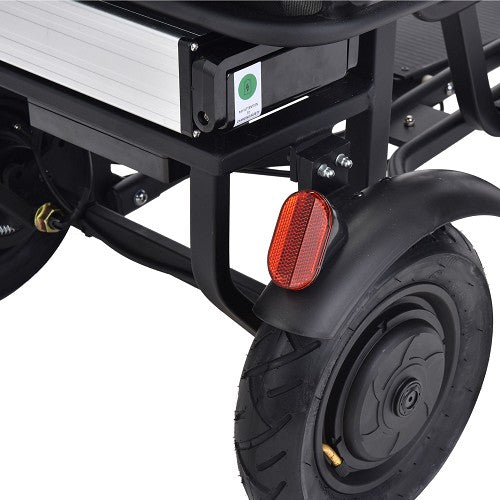MotoTec Folding Mobility Electric Trike 10 Inch Air Filled Tires View