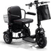 MotoTec Folding Mobility Electric Trike 48V 1000W With Large Front Storage Comfortable Seat And 11 Inch Tires Right Side Front View