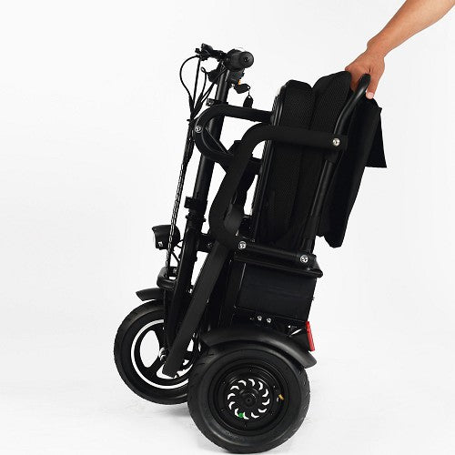 MotoTec Folding Mobility Electric Trike Fully Folded View