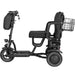 MotoTec Folding Mobility Electric Trike With Front Bag Storage Comfortable Seat And 10 Inch Air Filled Tires Side View