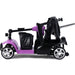 MotoTec Pink Foldable Mobility Scooter 24V 250W Folded Side View