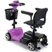 MotoTec Pink Foldable Mobility Scooter 24V 250W Left Rear View
