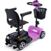 MotoTec Pink Foldable Mobility Scooter 24V 250W Right Rear View