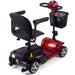 MotoTec Red Foldable Mobility Scooter 24V 250W Right Rear View