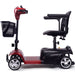 MotoTec Red Foldable Mobility Scooter 24V 250W Side View
