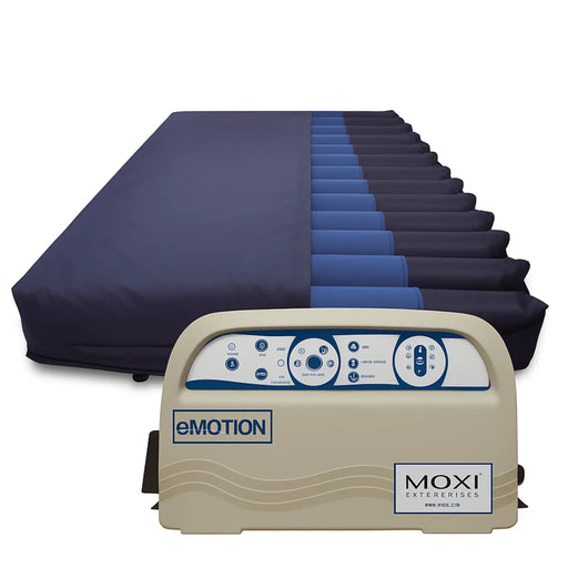 Moxi Enterprises eMotion Alternating Pressure Mattress System With Micro Low Air Loss And 8 Inch Cell-in-Cell Bladders And Fowler Boost