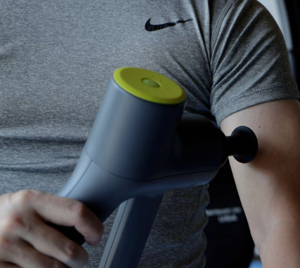 Neuro Rehab Recovery Percussive Massage Gun for Deep Tissue Muscle Recovery, Circulation Support, Adjustable Speeds and Quiet Ergonomic Design Sample while Using the Product