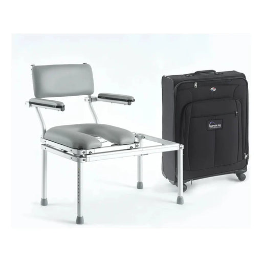 NuProdx MC5100TX Super Portable Shower And Tub Transfer Slider With Padded Backrest Flip Up Armrest Cushion Seat Tub Transfer Slider And Carrying Case View