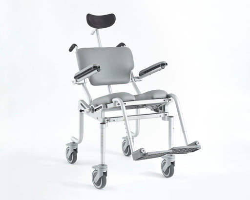 Nuprodx MC4000Tilt Portable Tilt in Space Shower Chair With Head Support Padded Backrest Cushion Seat Flip Up Arms And Swing Away Footrest In Tilt Position View
