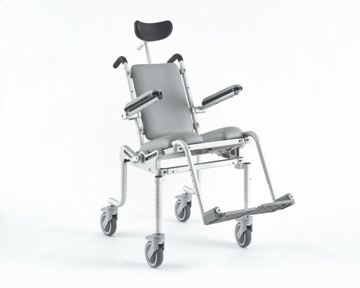 Nuprodx MC4000TiltPed Portable Tilt in Space Shower Chair For Children With Head Support Padded Backrest Cushion Seat And Swing Away Footrest In Tilt Position View