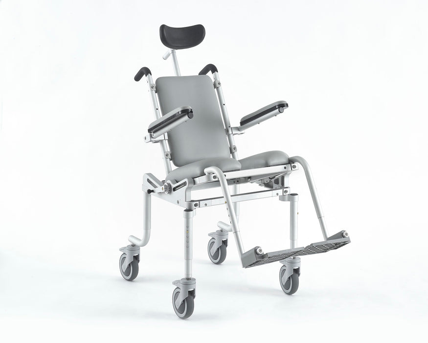 Nuprodx MC4000TiltPed Portable Tilt in Space Shower Chair For Children With Head Support Padded Backrest Cushion Seat And Swing Away Footrest In Tilt Position View