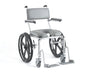Nuprodx MC4020 Lightweight User Propelled Shower Chair With Padded Backrest Cushion Seat Flip Up Cantilever Arms Adjustable Footrest And Locking Caster Wheels View