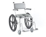 Nuprodx MC4024 Lightweight User Propelled Shower Chair With 24 Wheels Padded Backrest Cushion Seat Flip Up Cantilever Arms Adjustable Footrest And Locking Caster Wheels View