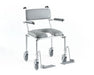 Nuprodx MC4200 Bariatric Shower Commode Chair With Padded Backrest And Cushion Seat Flip Up Cantilever Arms Adjustable Footrest And Locking Caster Wheels View