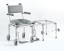 Nuprodx MC6000 Commode Tub Transfer System Mobility Chair With Padded Backrest Flip Up Cantilever Armrest Cushion Seat Swing Away Footrest And Caster Wheels With Tub Transfer System View